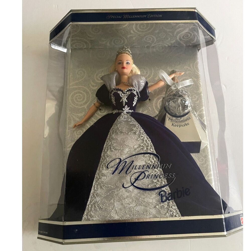 VTG Barbie Doll Millennium Princess 2000 Mattel 24154 with Millenium Keepsake